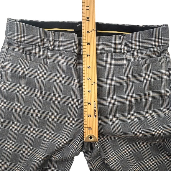 Banana Republic Sloan Plaid Tailored Pants Womens Size 4 Gray Check Career - Picture 12 of 16